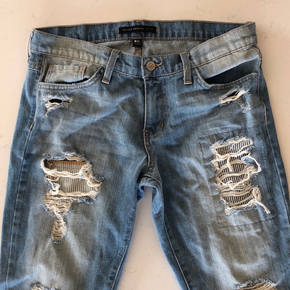 FLYING MONKEY platinum boyfriend denim • - Picture 2 of 3